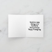 Happy Thanksgiving Angel Wenskaart Kaart (Binnen)