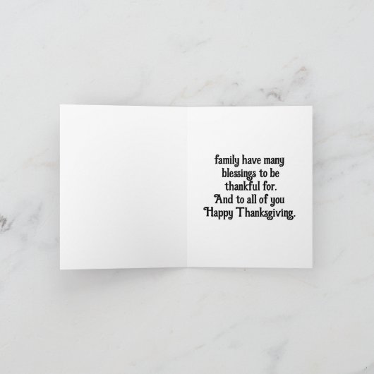 Happy Thanksgiving Angel Wenskaart Kaart (Binnen)