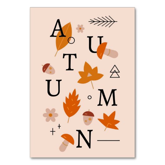 Happy Thanksgiving Autumn Alphabet Kaart (Voorkant)