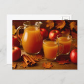 Happy Thanksgiving Autumn Apple Cider Postcard Feestdagenkaart (Voorkant / Achterkant)