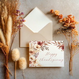 Happy Thanksgiving Autumn Border Card Kaart