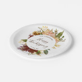 Happy Thanksgiving Autumn Bouquet gepersonaliseerd Papieren Bordje (Gekanteld)