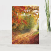 Happy Thanksgiving Autumn Color art Feestdagen Kaart (Voorkant)