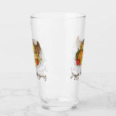 Happy Thanksgiving Autumn Cornucopia Glas (Links)