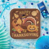 Happy Thanksgiving Autumn Harvest Paper Bord (Feest)