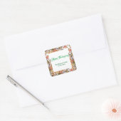 Happy Thanksgiving Autumn Herfst Foliage Vierkante Sticker (Envelop)