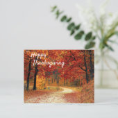 Happy Thanksgiving Autumn Landscape Scene Herfst Briefkaart (Staand voorkant)
