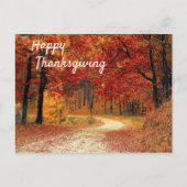 Happy Thanksgiving Autumn Landscape Scene Herfst Briefkaart (Voorkant)
