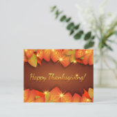 Happy Thanksgiving Autumn Leaves Briefkaart (Staand voorkant)