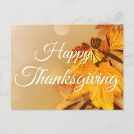 Happy Thanksgiving Autumn Leaves Feestdagenkaart