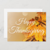 Happy Thanksgiving Autumn Leaves Feestdagenkaart (Voorkant / Achterkant)