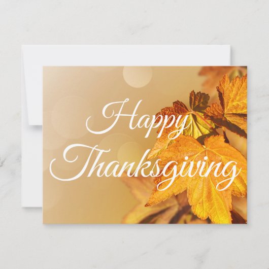 Happy Thanksgiving Autumn Leaves Feestdagenkaart (Voorkant)