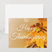 Happy Thanksgiving Autumn Leaves Feestdagenkaart (Voorkant / Achterkant)