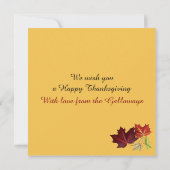 Happy Thanksgiving Autumn Leaves Gratitude Flat Feestdagenkaart (Achterkant)