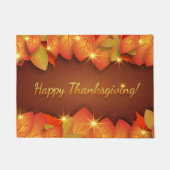 Happy Thanksgiving Autumn Leaves Holiday Deurmat (Voorkant)
