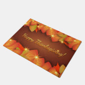 Happy Thanksgiving Autumn Leaves Holiday Deurmat (Schuin)