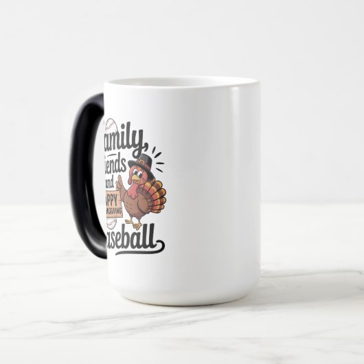 Happy Thanksgiving Autumn Leaves Magische Mok (Voorkant links)