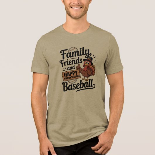 Happy Thanksgiving Autumn Leaves Tri-Blend Shirt (Voorkant)