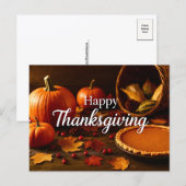Happy Thanksgiving Autumn Postcard Feestdagenkaart (Voorkant / Achterkant)