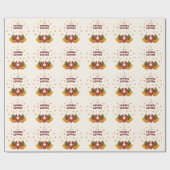 Happy Thanksgiving Autumn Pumpkin Cadeaupapier (Vlak)