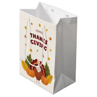 Happy Thanksgiving Autumn Pumpkin Medium Cadeauzakje