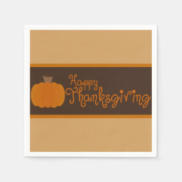 Happy Thanksgiving Autumn Pumpkin Servet