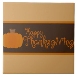 Happy Thanksgiving Autumn Pumpkin Tegeltje