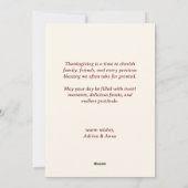 Happy Thanksgiving Autumn, Pumpkin & Turkey Feestdagenkaart (Achterkant)