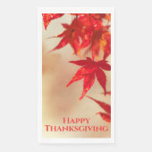 Happy Thanksgiving Autumn Red Maple Leaves Servet (Voorkant)