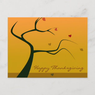 Happy Thanksgiving Autumn Tree Feestdagenkaart