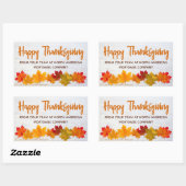Happy Thanksgiving Autumn verlaat bedrijfsfeest Rechthoekige Sticker (Vel)