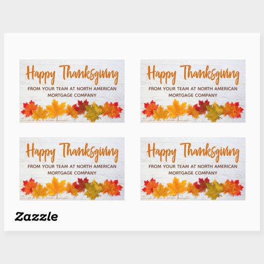 Happy Thanksgiving Autumn verlaat bedrijfsfeest Rechthoekige Sticker (Vel)