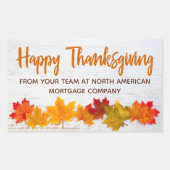 Happy Thanksgiving Autumn verlaat bedrijfsfeest Rechthoekige Sticker (Voorkant)