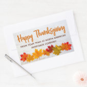Happy Thanksgiving Autumn verlaat bedrijfsfeest Rechthoekige Sticker (Envelop)