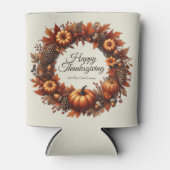 Happy Thanksgiving Autumn verlaat krans bedrijf Blikjeskoeler (Voorkant)
