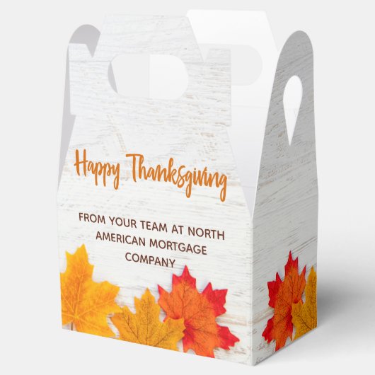 Happy Thanksgiving Autumn verlaat zakelijke partij Bedankdoosjes (Geopend)