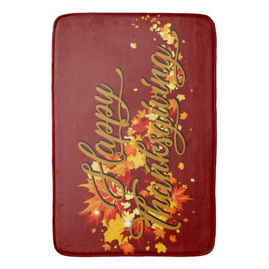 Happy Thanksgiving Badmat (Voorkant Verticaal)