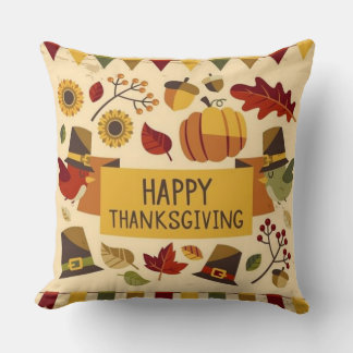 Happy Thanksgiving Banner Kussen