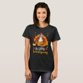 Happy Thanksgiving Beagle Dog Turkey Pet T-shirt (Voorkant volledig)