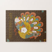 Happy Thanksgiving Beauful Turkey Card Legpuzzel (Horizontaal)
