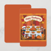 Happy Thanksgiving Bedankkaart (Voorkant / Achterkant)
