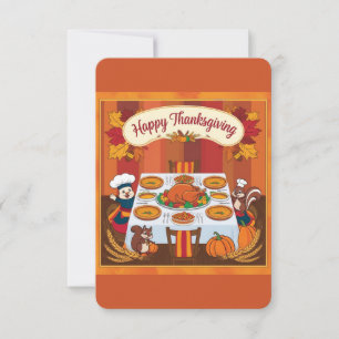 Happy Thanksgiving Bedankkaart