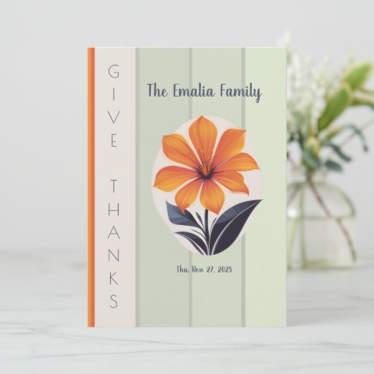 Happy Thanksgiving Bedankkaart (Staand voorkant)