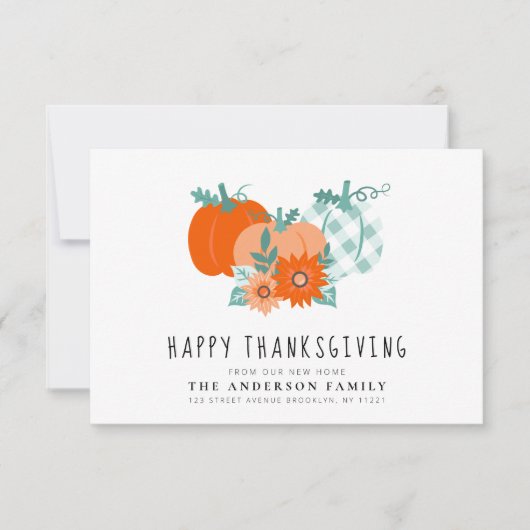 Happy Thanksgiving-bericht Bedankkaart (Voorkant)