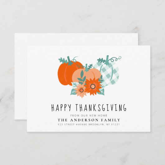 Happy Thanksgiving-bericht Bedankkaart (Voorkant / Achterkant)