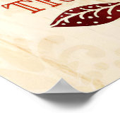 Happy Thanksgiving Beschrijvende woorden herfst Poster (Hoek)