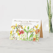 Happy Thanksgiving Bijbel Verse Filippijnen Bloeme Kaart (Voorkant)