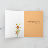 Happy Thanksgiving Bijbel Verse Spreuken Wildflowe Kaart (Binnen)