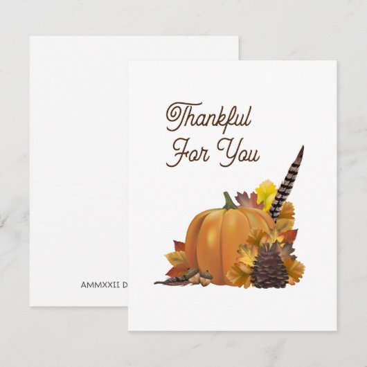 Happy Thanksgiving Blank Wenskaarten (Voorkant / Achterkant)