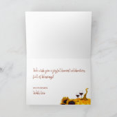 Happy Thanksgiving bloemenoogst Thanksgiving Feestdagen Kaart (Binnen)